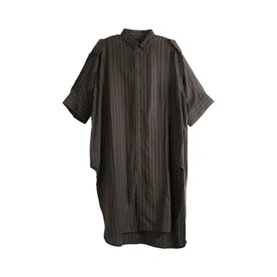 Pre-owned Omar Afridi Parrino Shirt 'brown Stripe' | Men's Size 46