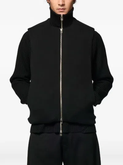 Omar Afridi Umar Wool Gilet In Black