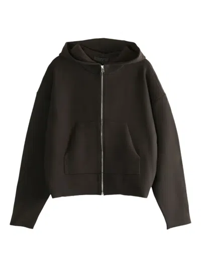 Omar Afridi Zip-up Wool Hoodie In Brown