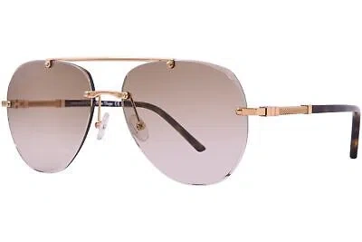 Pre-owned Omas Design Zeus-2 Sunglasses Men's Gold/brown Pilot 60mm