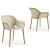 Omax Decor Atra Resin Patio Dining Chair In Coffee - (set Of 2) In Nude