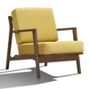 Omax Decor Jasper Solid Wood And Velvet Upholstered Accent Armchair In Gold In Gold