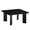 Omax Decor Joss Square Shape Modern Wood Coffee Table In Black Ash In Brown