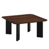 Omax Decor Joss Square Shape Modern Wood Coffee Table In Walnut In Brown