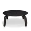Omax Decor Mod Round Shape Mid-century Wood Coffee Table In Black In Black