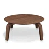 Omax Decor Mod Round Shape Mid-century Wood Coffee Table In Brown In Brown
