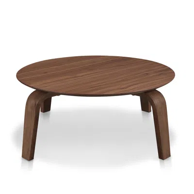 Omax Decor Mod Round Shape Mid-century Wood Coffee Table In Brown