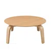 Omax Decor Mod Round Shape Mid-century Wood Coffee Table In Oak