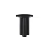 Omax Decor Nord Round Shape Modern Wood Side End Table In Black In Black