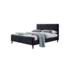 Omax Decor Spencer Wood/fabric Upholstered Queen Platform Bed In Blue In Blue