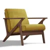 Omax Decor Zola Solid Wood And Velvet Upholstered Accent Armchair In Gold In Green