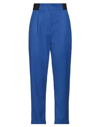 Ombra Di Foglia Woman Pants Bright Blue Size 8 Polyester, Viscose, Elastane
