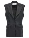 Ombra Milano Single-breasted Long Waistcoat In Black