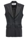 Ombra Milano Single-breasted Long Waistcoat In Black