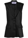 Ombra Milano Single-breasted Long Waistcoat In Black