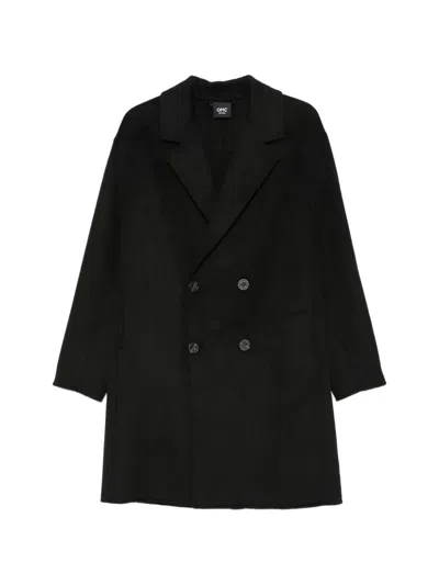 Omc Alessandro Double-breasted Coat In Black