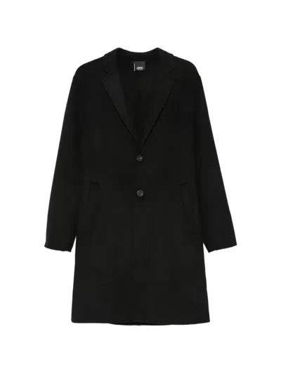 Omc Edward Single-breasted Coat In Black