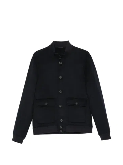 Omc Emilio Button-up Wool Coat In Black