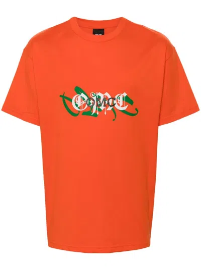 Omc Logo-print T-shirt In 橘色