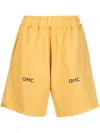 Omc Logo-print Track Shorts In Yellow