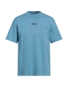 Omc Man T-shirt Light Blue Size S Cotton