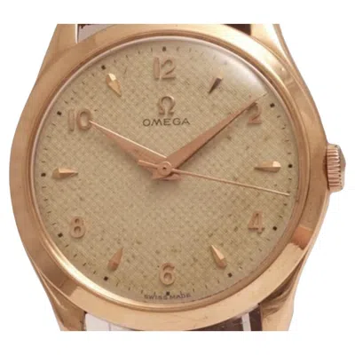 Pre-owned Omega 18 Kt. Pink Gold  Honeycomb Ref 2624, Manual Winding