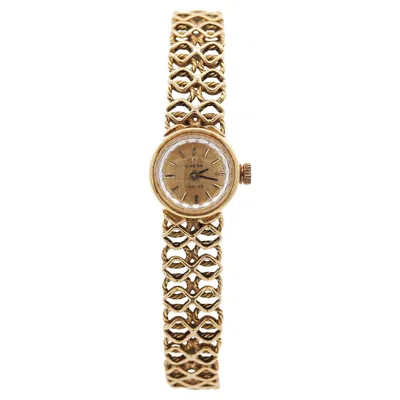 Pre-owned Omega 18k Gold Vintage  Manual Ladies Watch In Multi