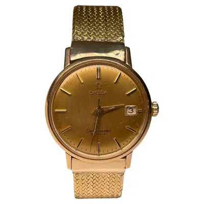 Pre-owned Omega 18k Yellow Gold  Seamaster De Ville Men Watch