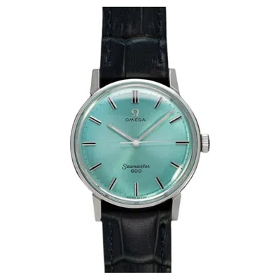 Pre-owned Omega 1966  Seamaster 600 Vintage Mens Handwound Tiffany Blue Dial Watch - Ss
