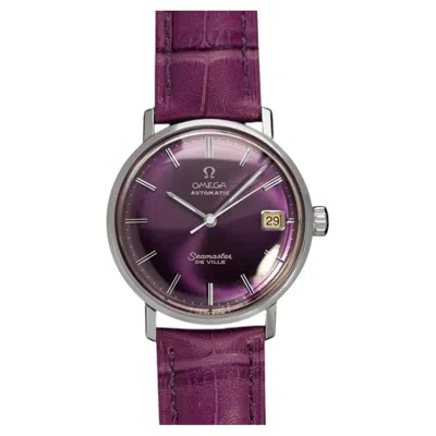 Pre-owned Omega 1966  Seamaster Mens Vintage Cal. 565 Watch With Purple Dial - Stainless St