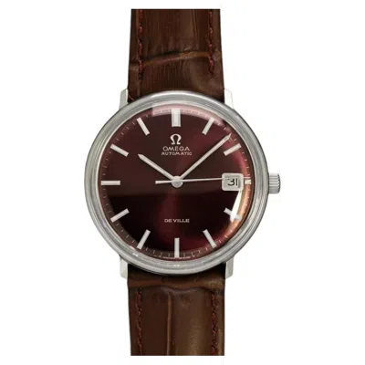 Pre-owned Omega 1968  De Ville Vintage Mens Cal. 565 Automatic Shiraz Wine Dial Watch - Ss In Multiple