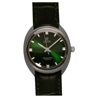 Pre-owned Omega 1968  Vintage Mens Seamaster Cosmic Retro Cal. 552 Watch With Emerald Green