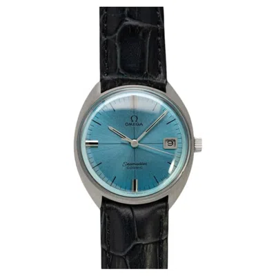 Pre-owned Omega 1969  Vintage Men Seamaster Cosmic Retro Handwound Watch With Sky Blue Dial