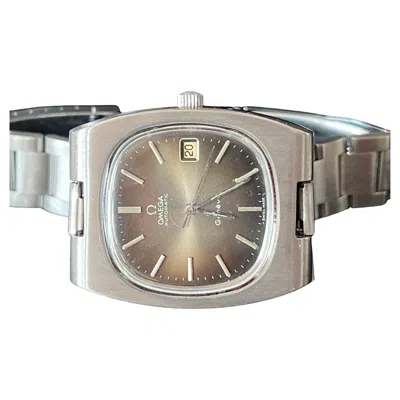Pre-owned Omega 1970's  Geneve Vintage Mens Tv Shaped Watch With Original Tropical Dial In Multi