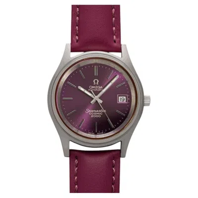 Pre-owned Omega 1971  Seamaster Cosmic 2000 Vintage Retro Mens Dive Watch With Purple Dial