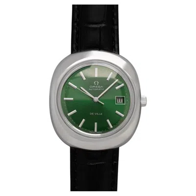Pre-owned Omega 1972  De Ville Vintage Mens Large Retro Automatic Watch With Emerald Green
