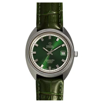 Pre-owned Omega 1972  Seamaster Cosmic 2000 Vintage Mens Ss Steel Green Watch - Mint