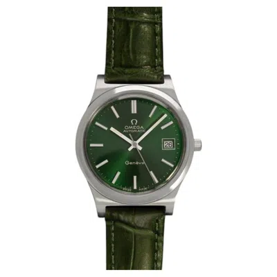 Pre-owned Omega 1973  Seamaster Mens Vintage Full Size Emerald Green Watch, Automatic, Date