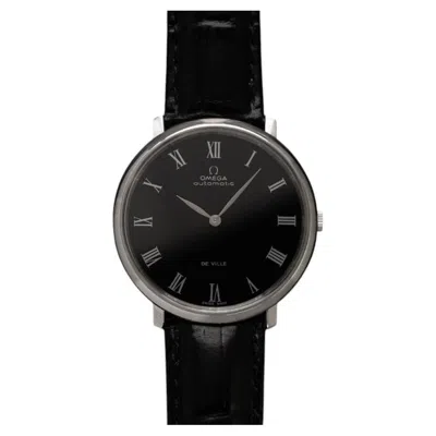 Pre-owned Omega 1973  Vintage De Ville Mens Full Size Automatic Watch With Black Dial - Ss