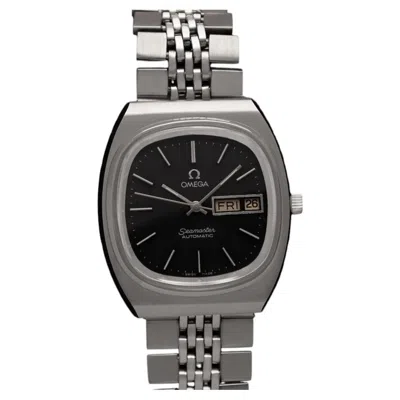 Pre-owned Omega 1978  Seamaster Vintage Mens Bracelet Automatic Day Date Black Dial Watch