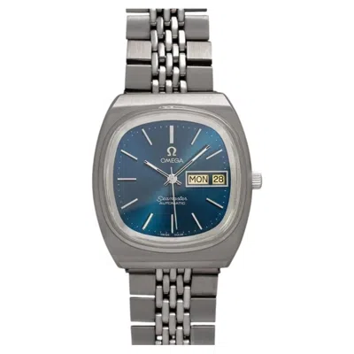 Pre-owned Omega 1979  Seamaster Vintage Mens Bracelet Automatic Day Date Royal Blue Watch