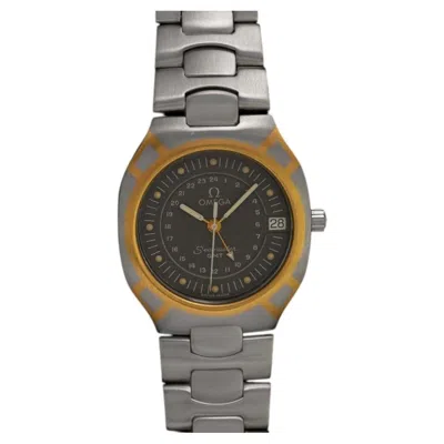 Pre-owned Omega 1989  Polaris Seamaster Mens Divers Watch, Quick Setting Date - Ss & Gold In Multi