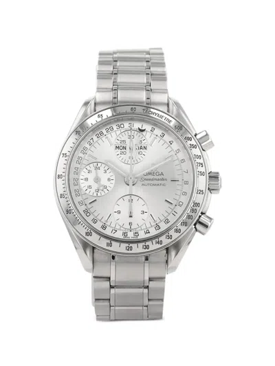 Pre-owned Omega 1990 Speedmaster 39mm Watch In Silver