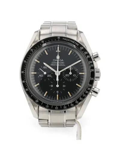 Pre-owned Omega 1990 Speedmaster Professional 42mm Watch In Black