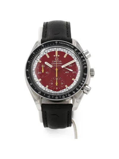 Pre-owned Omega 1990 Speedmaster Tachymeter 39mm Watch In Red