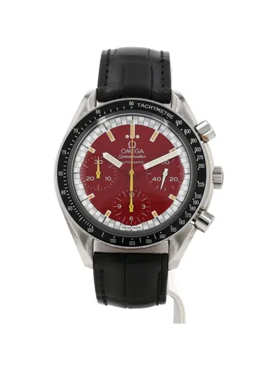 Pre-owned Omega 1990s Speedmaster 39mm Watch In Red