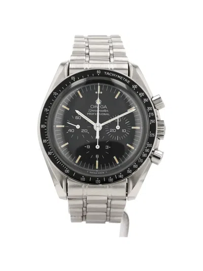 Pre-owned Omega 1990s Speedmaster 42mm Watch In Black