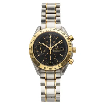 Pre-owned Omega 2000s  Speedmaster Reduced Date 3313.5000 Two-tone Black Dial Auto 40mm