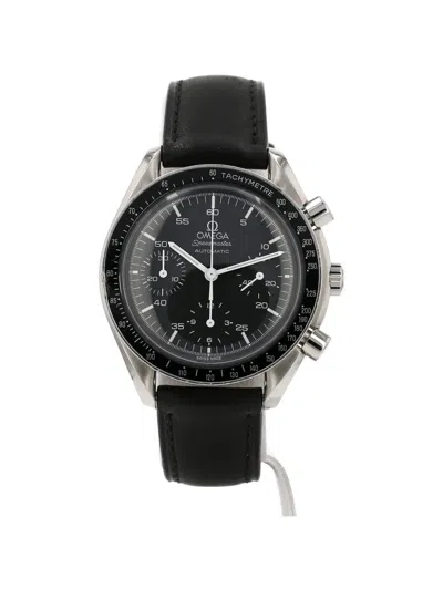 Pre-owned Omega 2000s Speedmaster Automatic 39mm Watch In Black