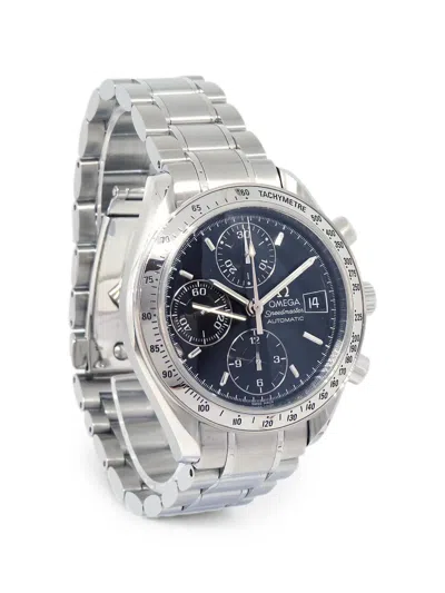 Pre-owned Omega 2000s Speedmaster Chronograph 39mm Watch In Black